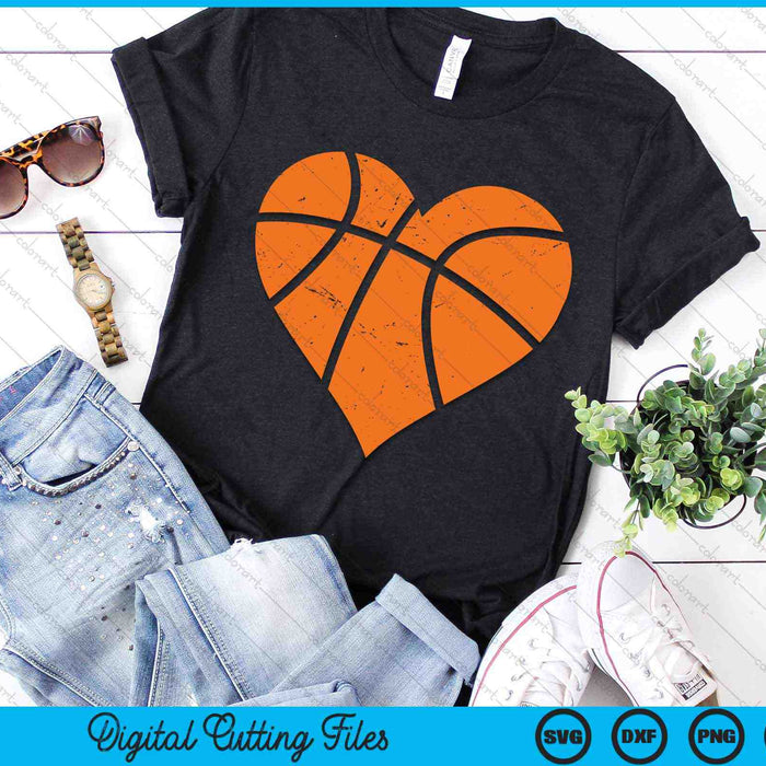 Basketball Heart Love Valentines Day Basketball Player SVG PNG Digital Cutting Files