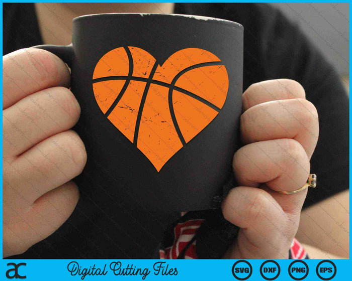 Basketball Heart Love Valentines Day Basketball Player SVG PNG Digital Cutting Files