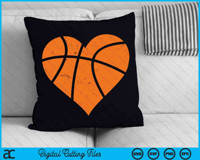 Basketball Heart Love Valentines Day Basketball Player SVG PNG Digital Cutting Files