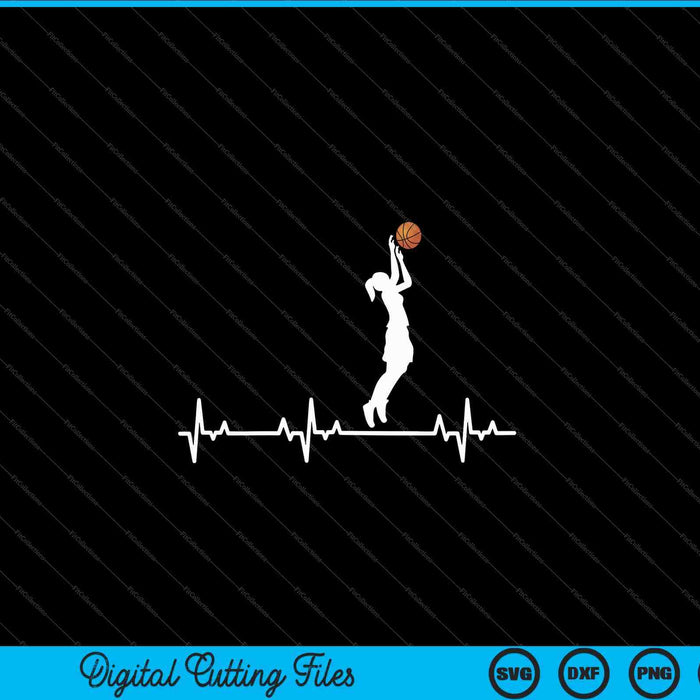 Basketball Heartbeat SVG PNG Cutting Printable Files