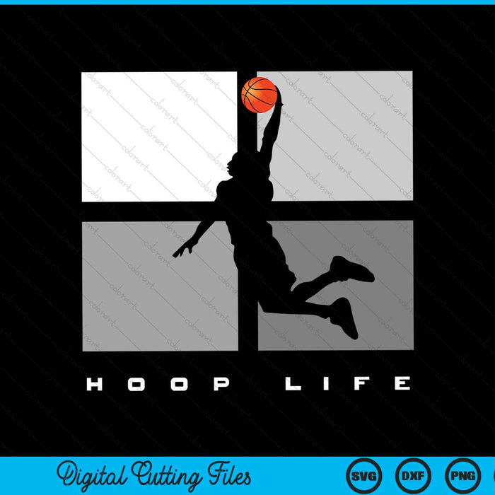 Baloncesto aro vida SVG PNG archivos de corte digital