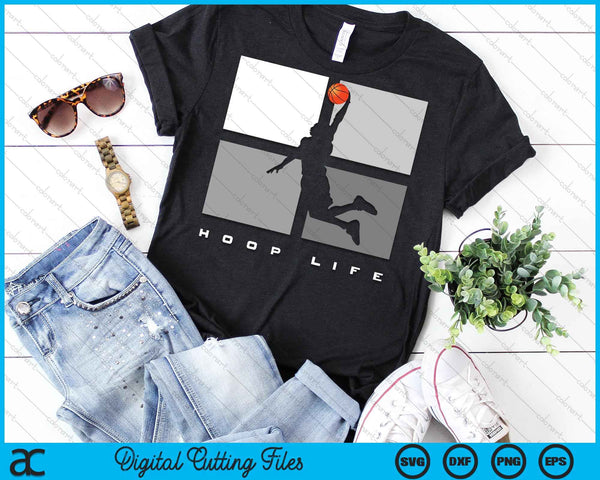 Basketball Hoop Life SVG PNG Digital Cutting Files - on a t-shirt