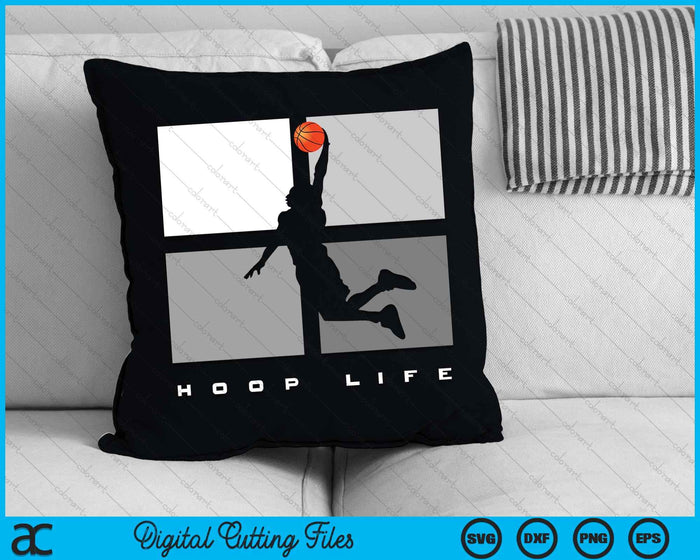 Basketbal hoepel leven SVG PNG digitale snijbestanden