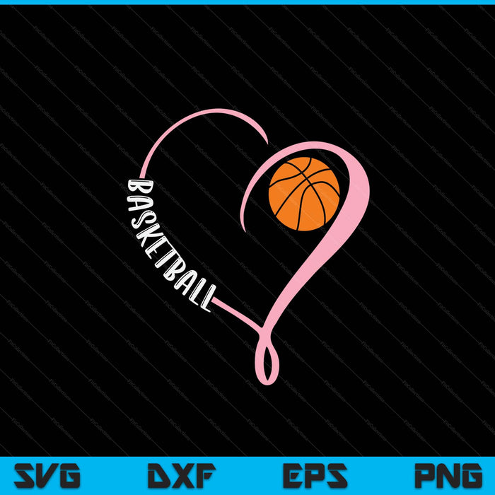 Basketball Ladies Valentine's Day Basketball Lover SVG PNG Digital Printable Files