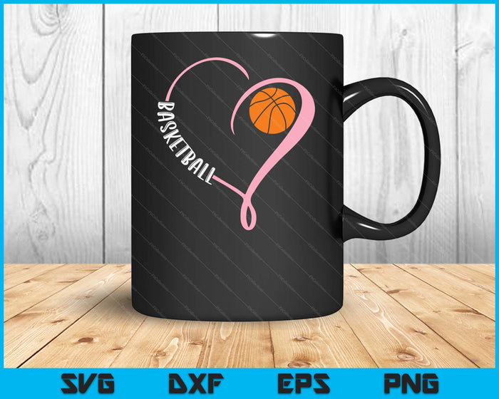 Basketball Ladies Valentine's Day Basketball Lover SVG PNG Digital Printable Files