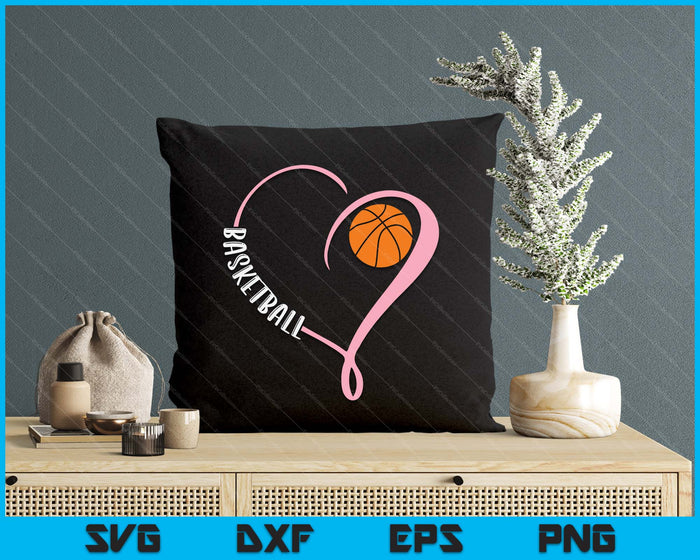 Basketball Ladies Valentine's Day Basketball Lover SVG PNG Digital Printable Files