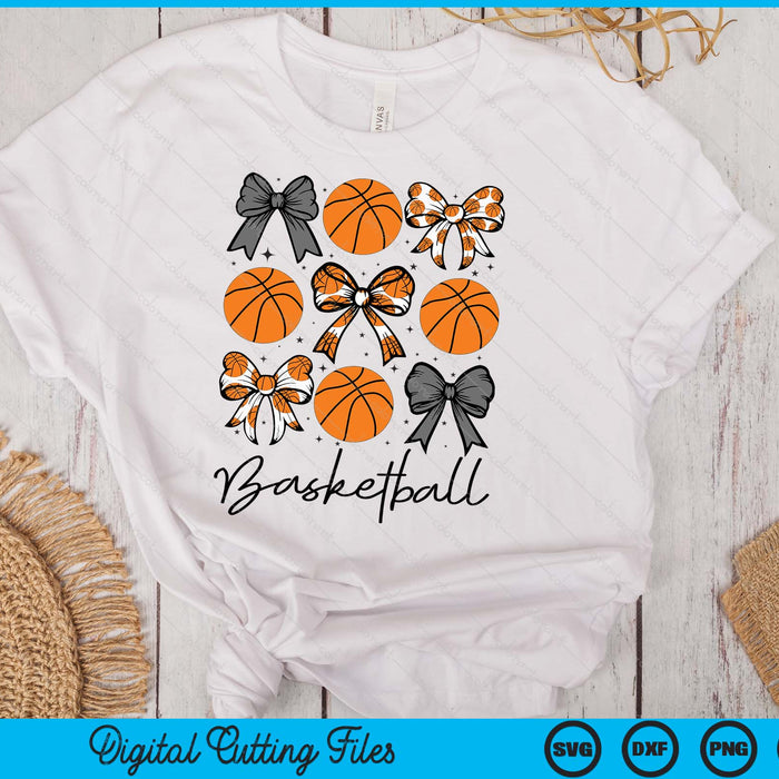 Basketball Mama Coquette Bow Basketball Season SVG PNG Digital Printable Files