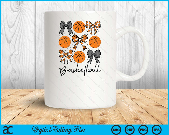 Basketball Mama Coquette Bow Basketball Season SVG PNG Digital Printable Files