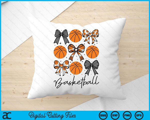 Basketball Mama Coquette Bow Basketball Season SVG PNG Digital Printable Files