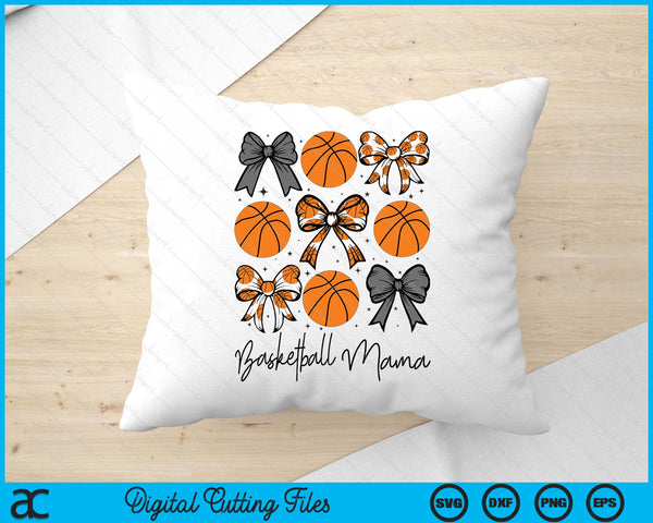 Basketball Mama Coquette Bow Basketball Season SVG PNG Digital Printable Files