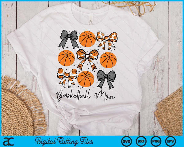 Basketball Mom Coquette Bow Basketball Season SVG PNG Digital Printable Files