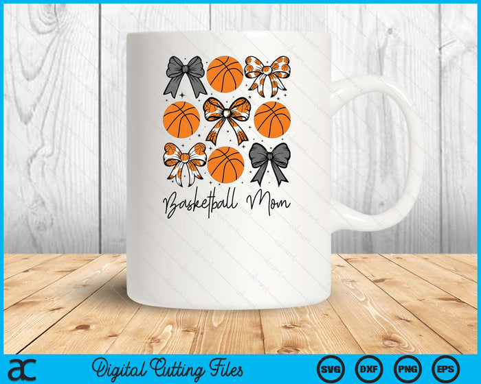 Basketball Mom Coquette Bow Basketball Season SVG PNG Digital Printable Files