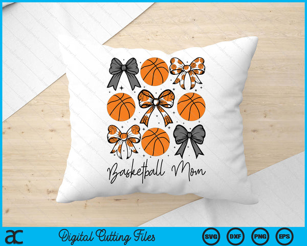 Basketball Mom Coquette Bow Basketball Season SVG PNG Digital Printable Files