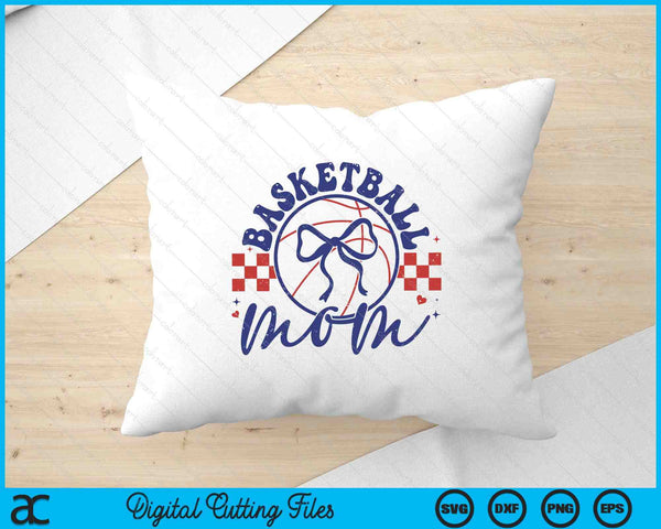 Basketball Mom Coquette Bow Mother's Day SVG PNG Digital Printable Files