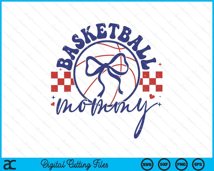 Basketball Mommy Coquette Bow Mother's Day SVG PNG Digital Printable Files