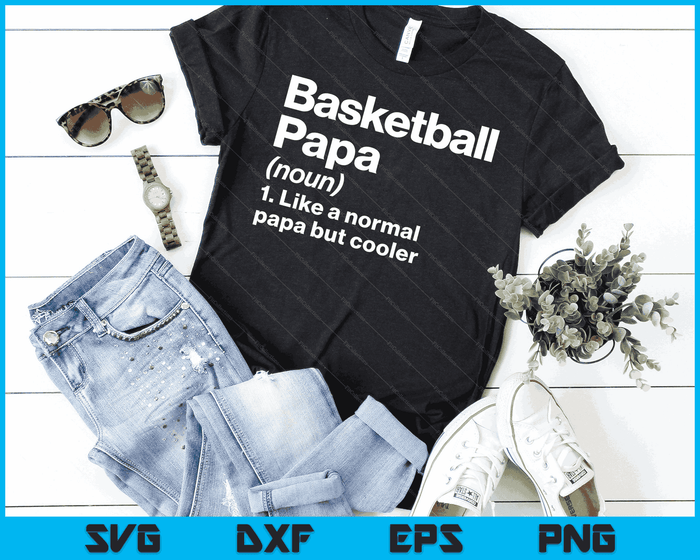 Basketbal Papa definitie grappige & Sassy sport SVG PNG digitale afdrukbare bestanden