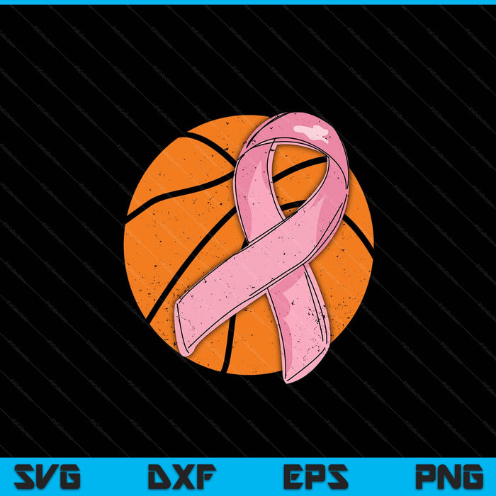 Basketball pink ribbon breast cancer awareness sport lover SVG cut file