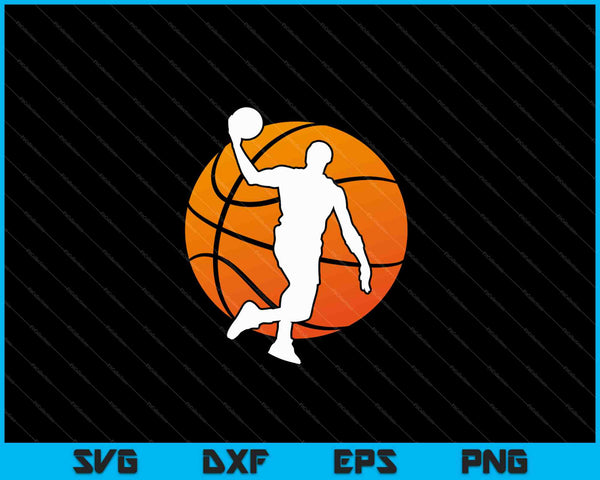 Basketbalspeler SVG PNG snijden afdrukbare bestanden