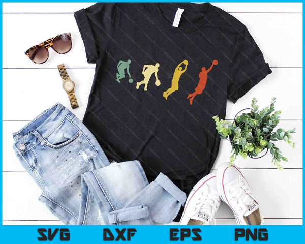 Basketball Player Sports Evolution SVG PNG Digital Cutting Files - on a t-shirt