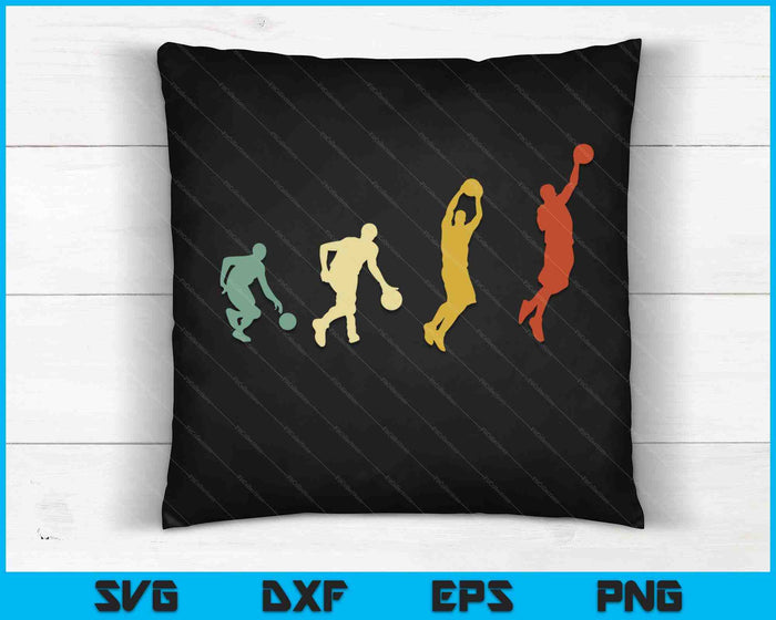 Basketbalspeler sport evolutie SVG PNG digitale snijbestanden