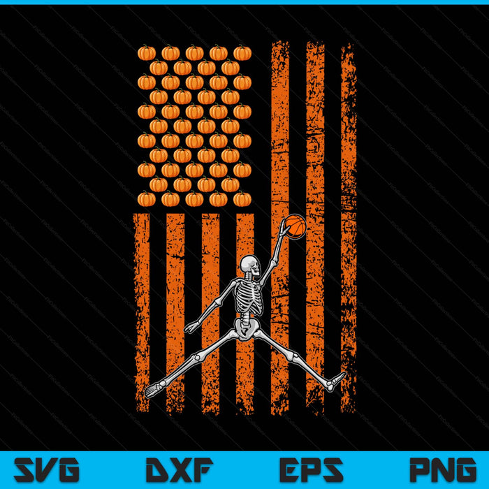 Basketball Player Fan Gift Skeleton Halloween SVG PNG Digital Printable Files