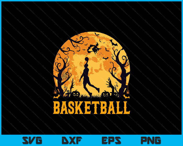 Basketball Player Halloween Spooky Basketball Lover Halloween SVG PNG Digital Cutting File