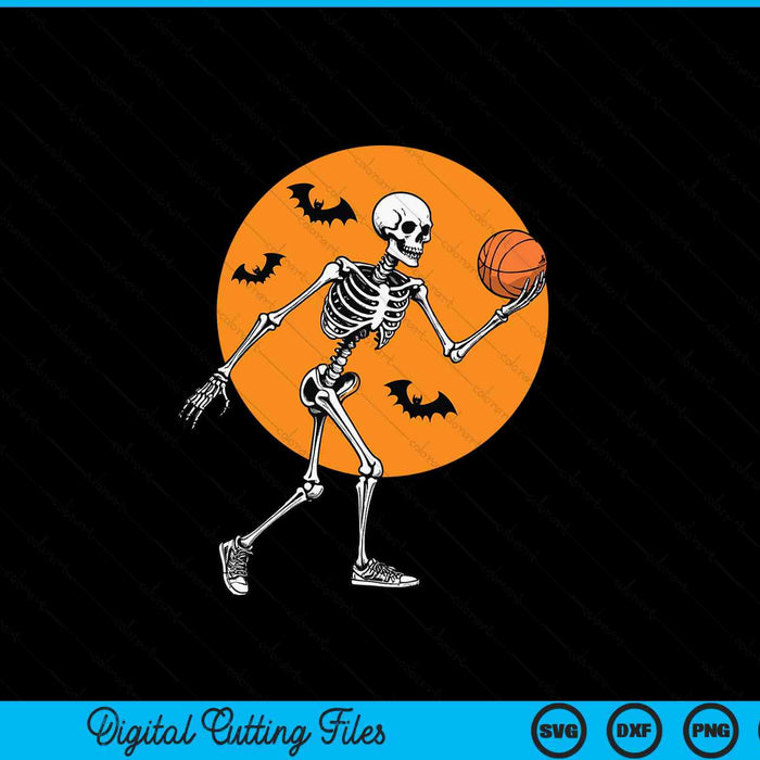 Basketball skeleton Halloween SVG cut file