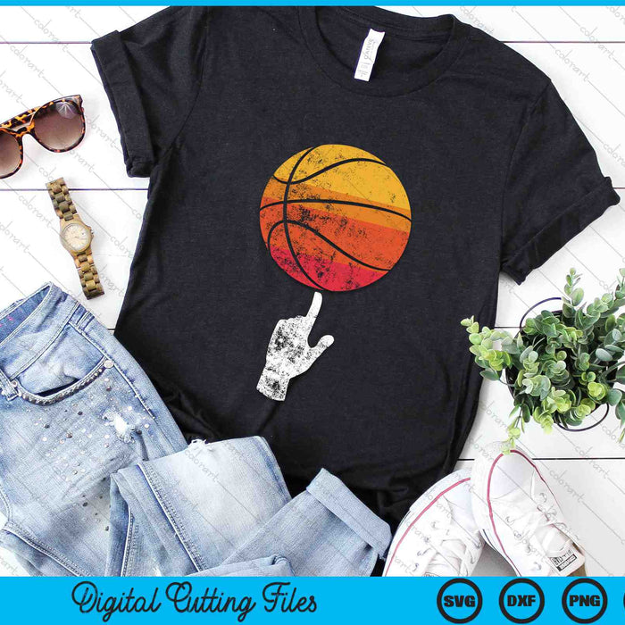 Basketball Sports Vintage Retro Sunset SVG PNG Digital Cutting Files