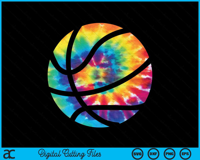 Baloncesto Tie Dye Rainbow SVG PNG Archivos de corte digital