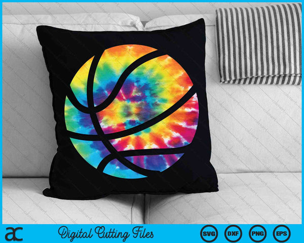 Basketbal Tie Dye Rainbow SVG PNG digitale snijbestanden