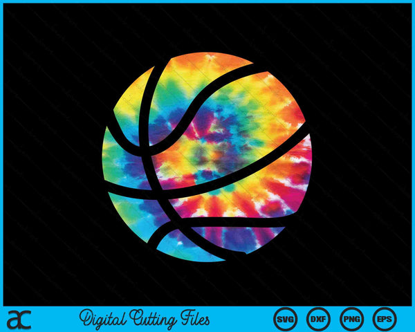 Basketball Tie Dye Rainbow Trippy Hippie SVG PNG Digital Cutting Files