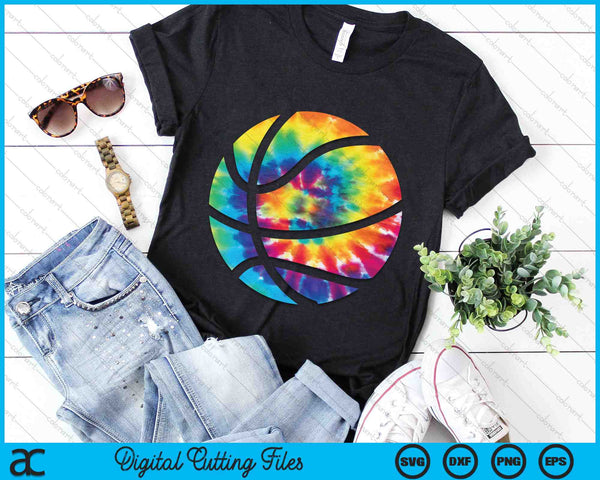 Basketball Tie Dye Rainbow Trippy Hippie SVG PNG Digital Cutting Files