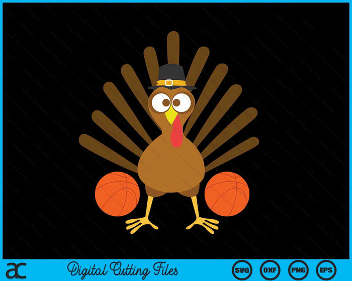 Basketball Turkey Thanksgiving SVG PNG Digital Cutting Files