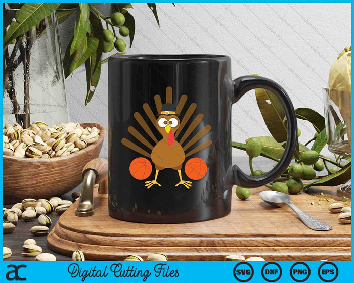 Basketball Turkey Thanksgiving SVG PNG Digital Cutting Files