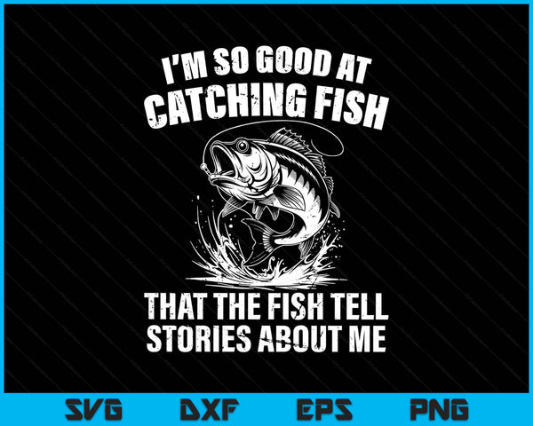 Bass Fishing Angler Funny Fisherman Catching Fish SVG PNG Digital Printable Files