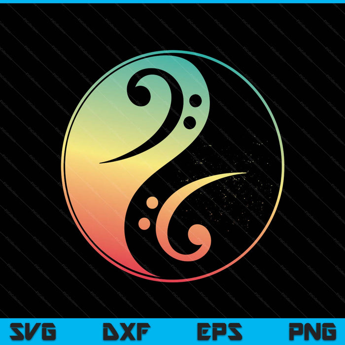 Bass guitar player musical instrument SVG cut file