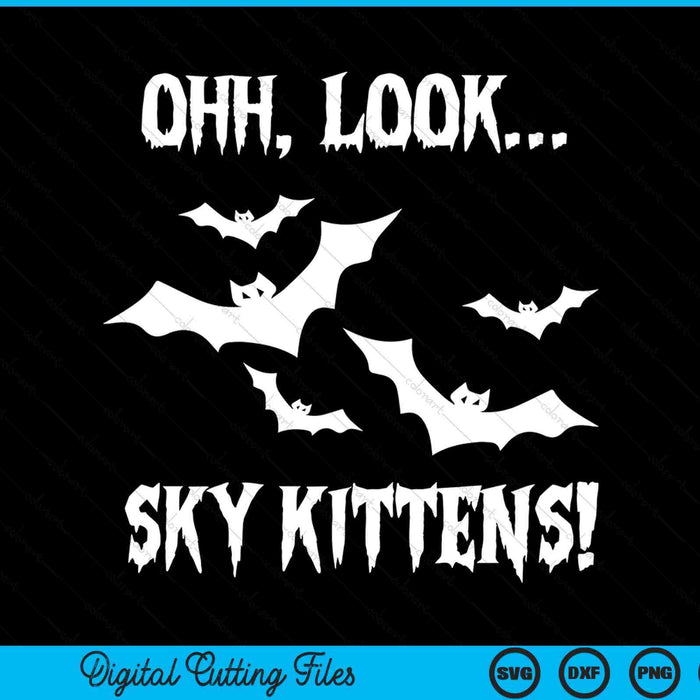Bat lover sky kittens bats lover cute, Halloween SVG cut file