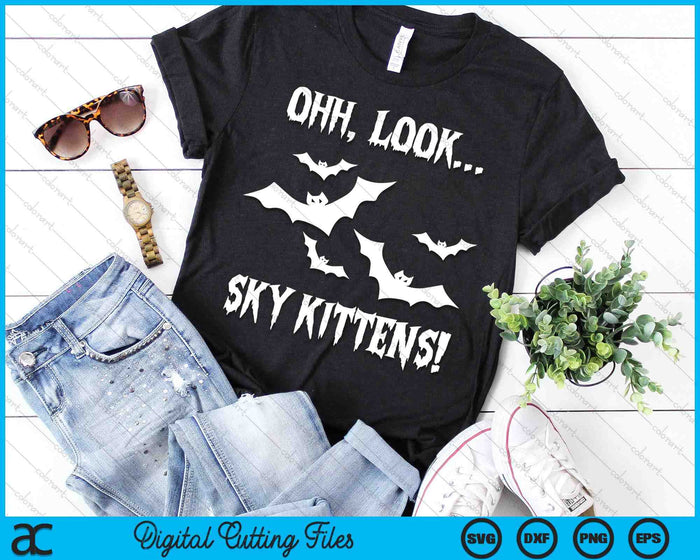 Bat Lover Sky Kittens Bats Lover Cute Funny SVG PNG Digital Cutting File