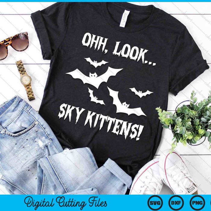 Bat Lover Sky Kittens Bats Lover Cute Funny SVG PNG Digital Cutting File