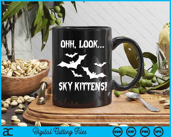 Bat Lover Sky Kittens Bats Lover Cute Funny SVG PNG Digital Cutting File