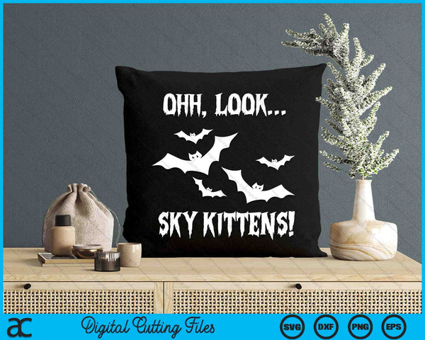 Bat Lover Sky Kittens Bats Lover Cute Funny SVG PNG Digital Cutting File