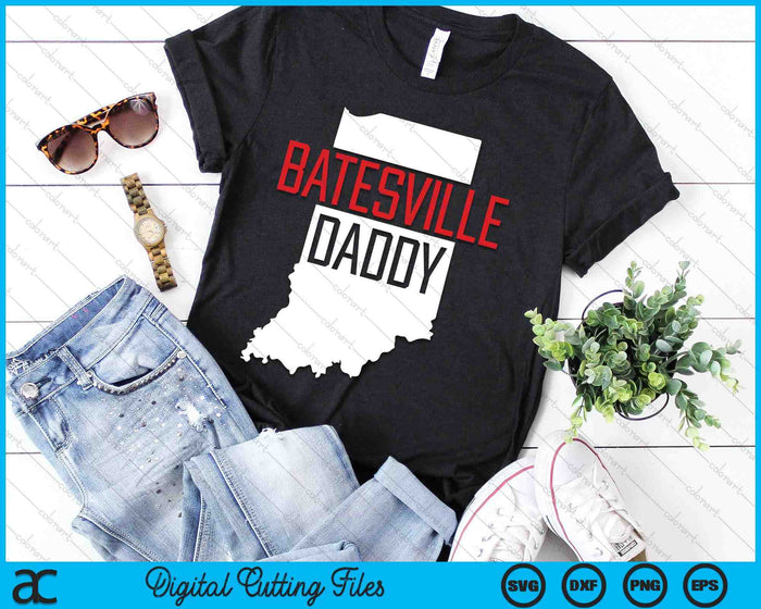 Batesville Daddy Indiana State Map SVG PNG Digital Printable Files