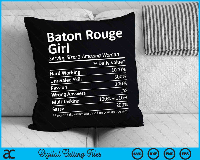 Baton Rouge Girl LA Louisiana Funny City Home Roots SVG PNG Archivos de corte digitales