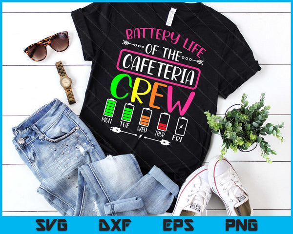 Battery Life Of The Cafeteria Crew Cafeteria School SVG PNG Digital Printable Files