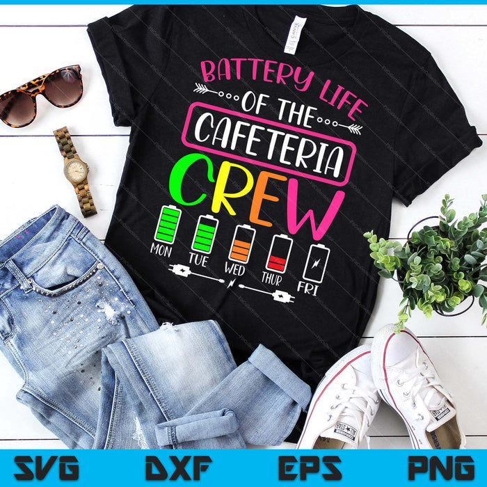 Battery Life Of The Cafeteria Crew Cafeteria School SVG PNG Digital Printable Files