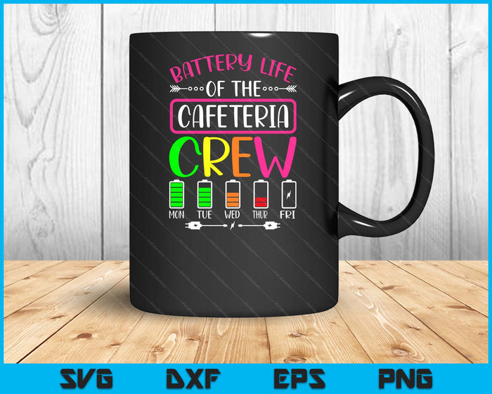 Battery Life Of The Cafeteria Crew Cafeteria School SVG PNG Digital Printable Files