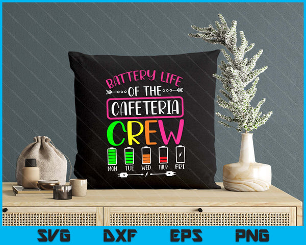 Battery Life Of The Cafeteria Crew Cafeteria School SVG PNG Digital Printable Files