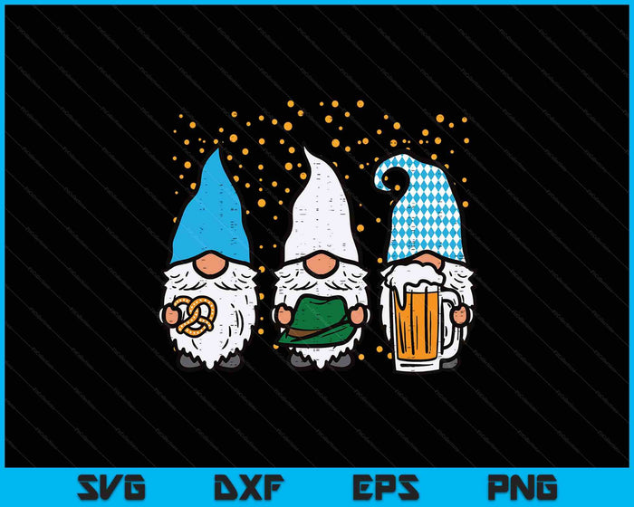 Bavarian Gnomes Octoberfest German Oktoberfest SVG PNG Digital Printable Files