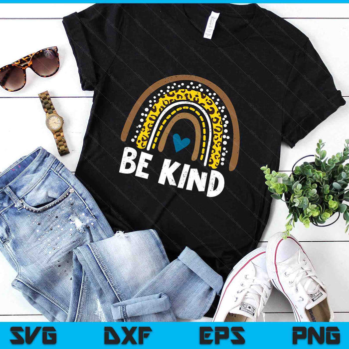 Be Kind Rainbow Orange Anti Bullying Unity Day Kids Teacher SVG PNG Digital Printable Files