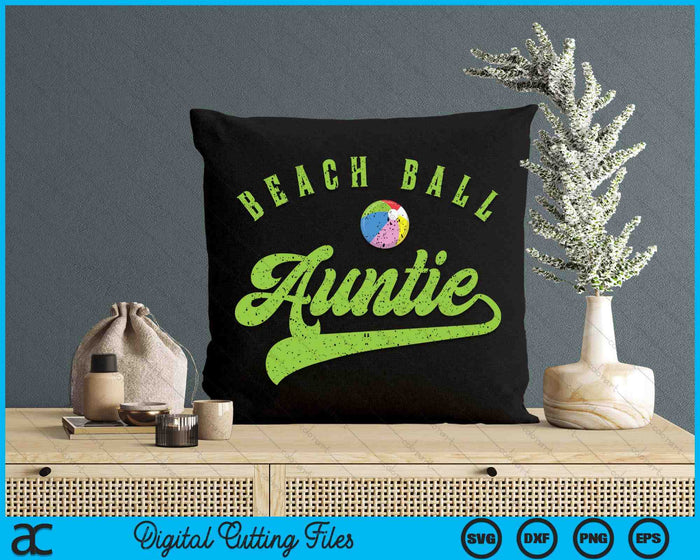 Beach Ball Auntie SVG PNG Digital Cutting Files